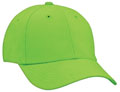 FRONT VIEW OF BASEBALL CAP LIME